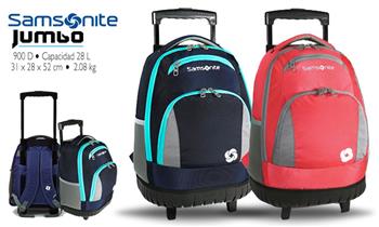 Samsonite® Trolley, mochila con ruedas en modelo a escoger + delivery